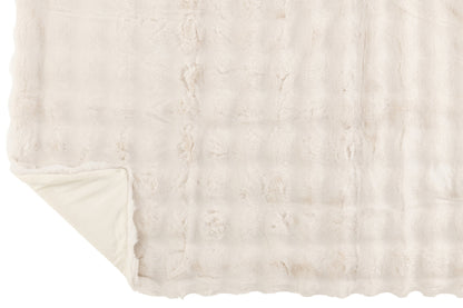 Plaid Wave Polyester White