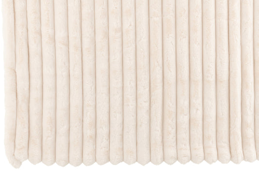 Plaid Large Corduroy Polyester White