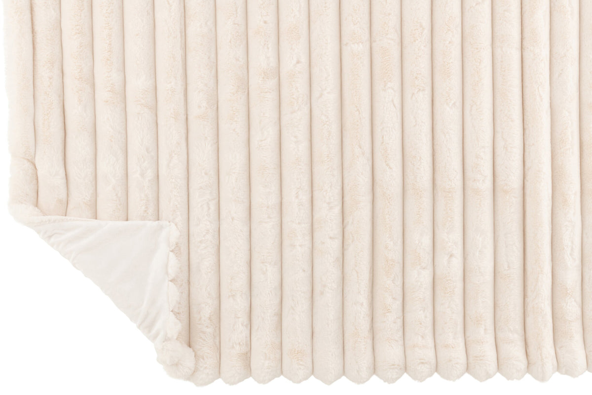 Plaid Large Corduroy Polyester White