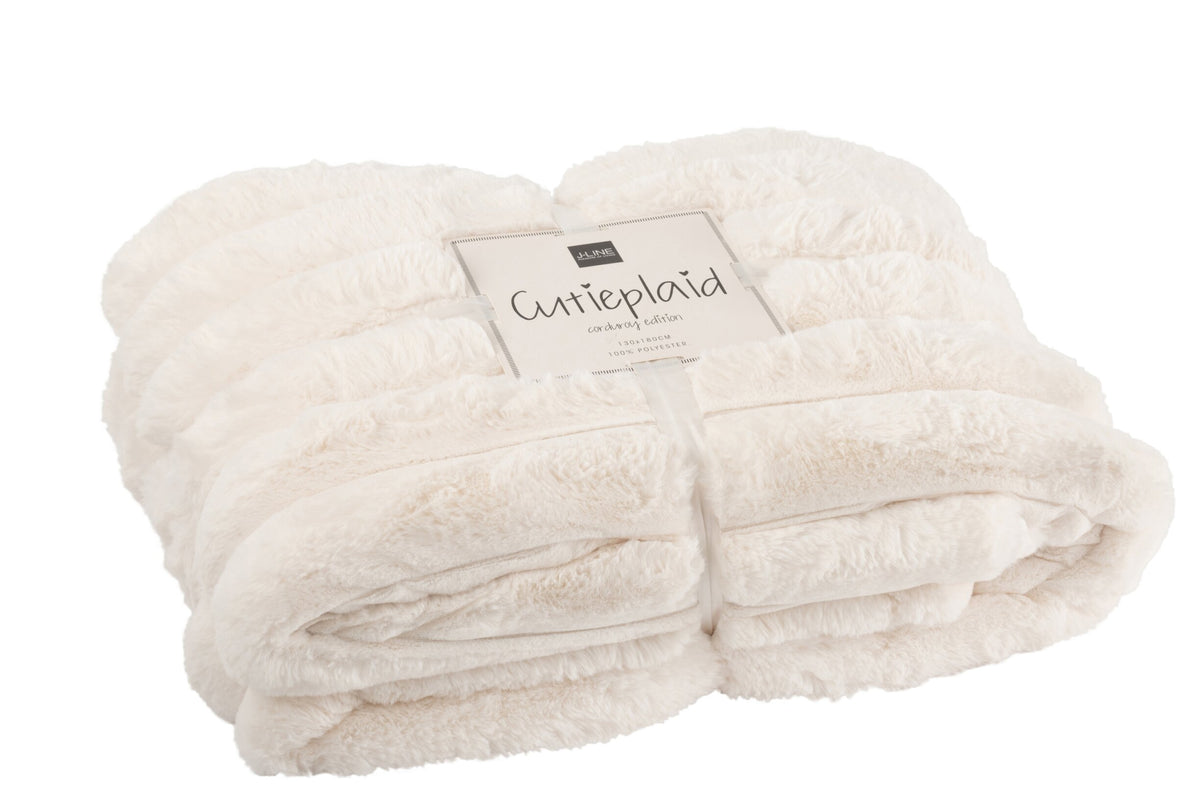 Plaid Large Corduroy Polyester White