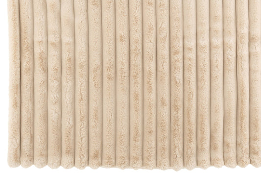 Plaid Large Corduroy Polyester Beige