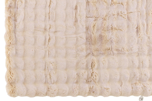 Plaid Wave Polyester Cream
