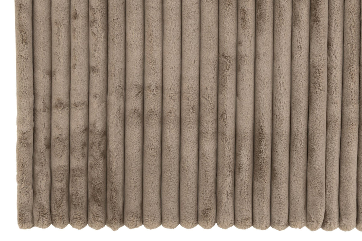 Plaid Large Corduroy Polyester Taupe