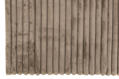 Plaid Large Corduroy Polyester Taupe