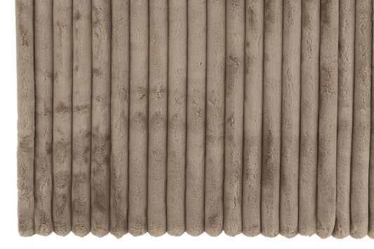 Plaid Large Corduroy Polyester Taupe