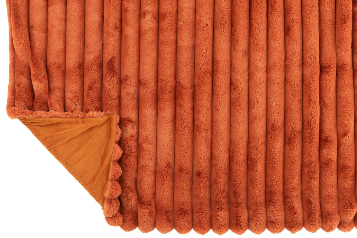 Plaid Large Corduroy Polyester Rust