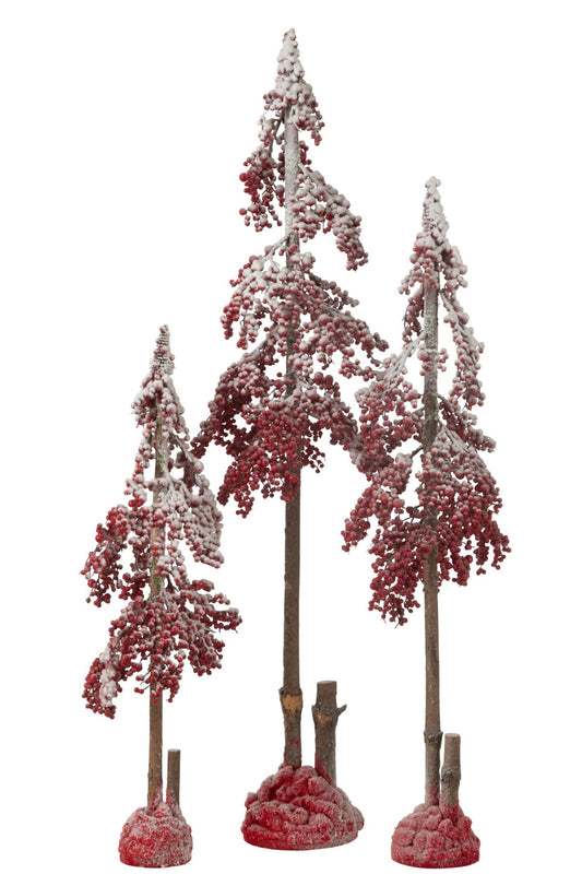 Christmas Tree Deco Big Berries Plastic Red Large