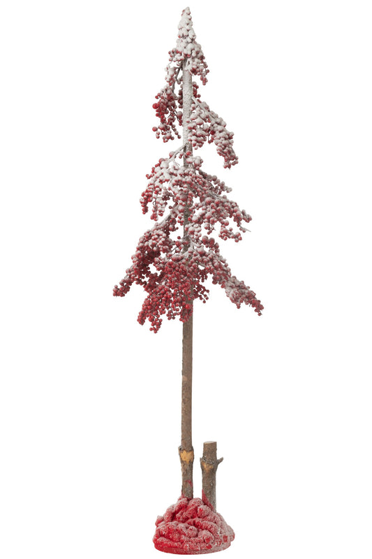 Christmas Tree Deco Big Berries Plastic Red Large