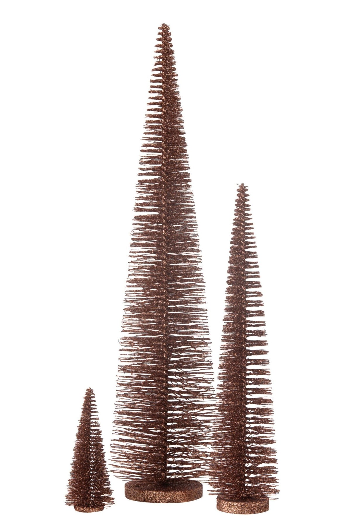 Christmas Tree Deco Glitters Plastic Brown Large