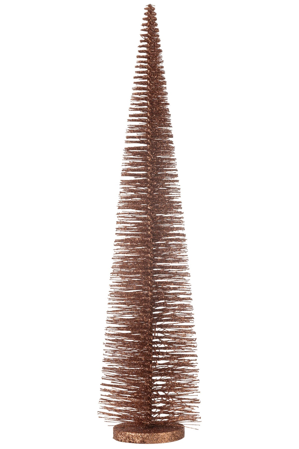 Christmas Tree Deco Glitters Plastic Brown Large