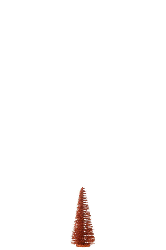 Christmas Tree Deco Glitters Plastic Copper Small
