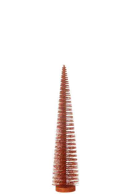 Christmas Tree Deco Glitters Plastic Copper Medium