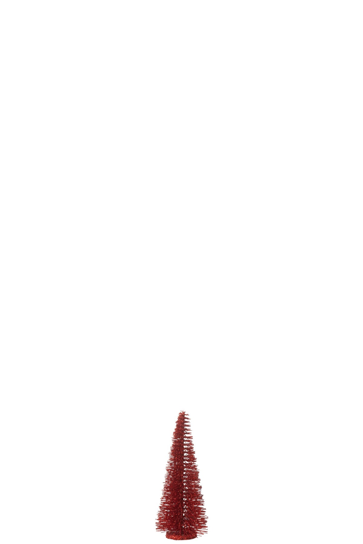 Christmas Tree Deco Glitters Plastic Red Small