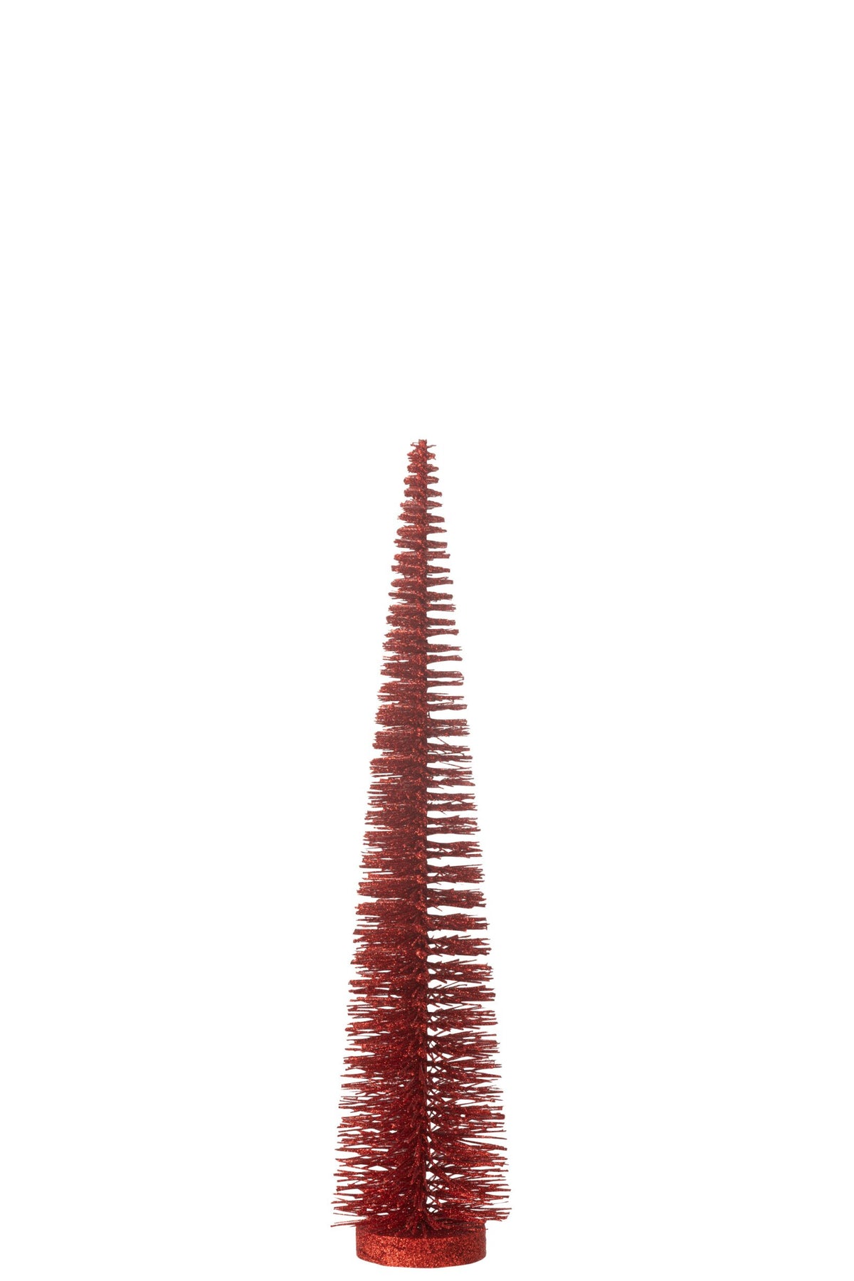 Christmas Tree Deco Glitters Plastic Red Medium