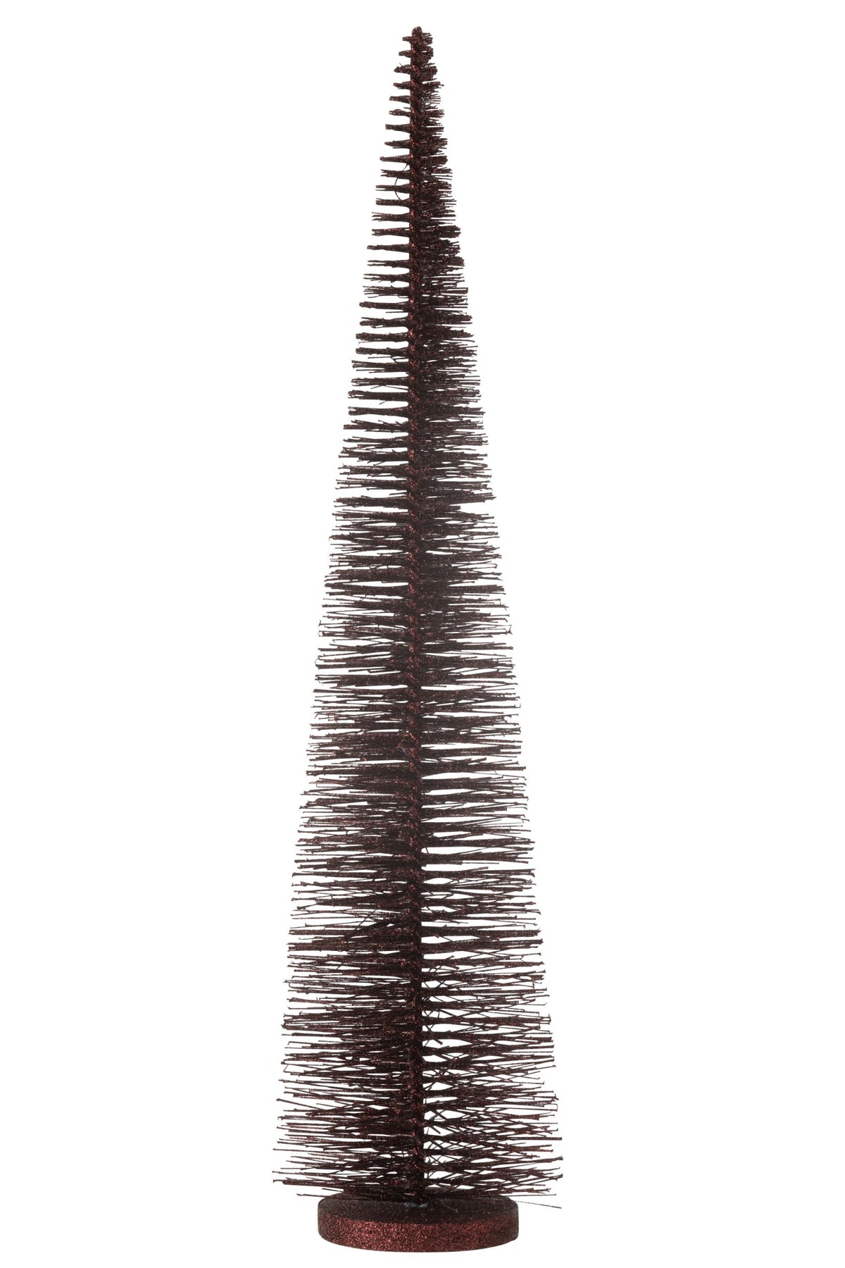 Christmas Tree Deco Glitters Plastic Burgundy Large