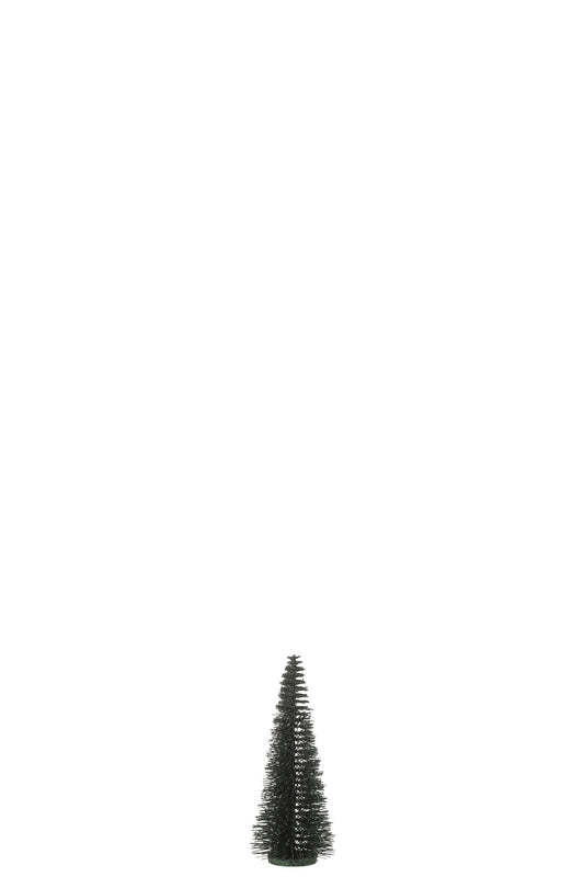 Christmas Tree Deco Glitters Plastic Dark Green Small