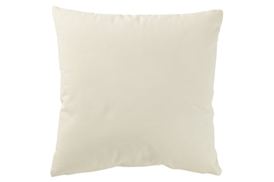 Cushion Christmas Trees Embossed Cotton White/Gold