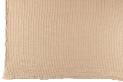 Plaid Teddy Lines Stitiching Cotton/Polyester Beige