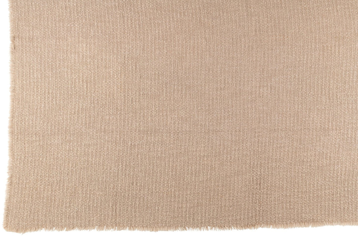 Plaid Frayed Edges Cotton/Polyester Beige