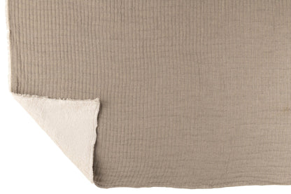 Plaid Teddy Lines Stitching Cotton/Polyester Grey