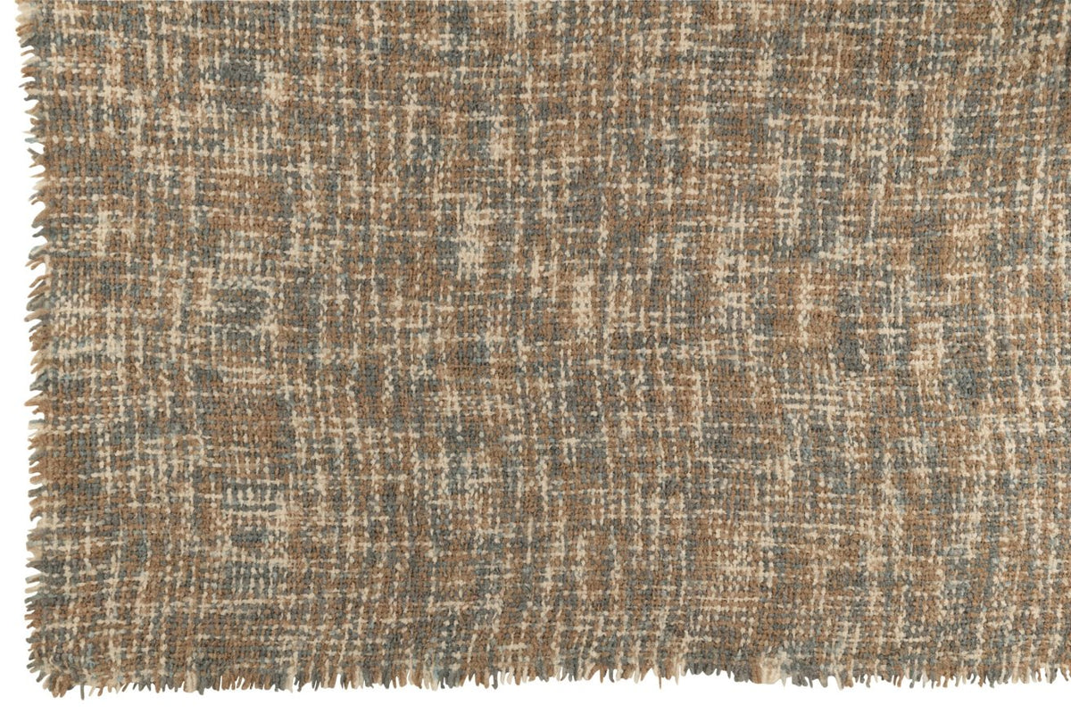 Plaid Tweed Polyester Light Blue/Beige