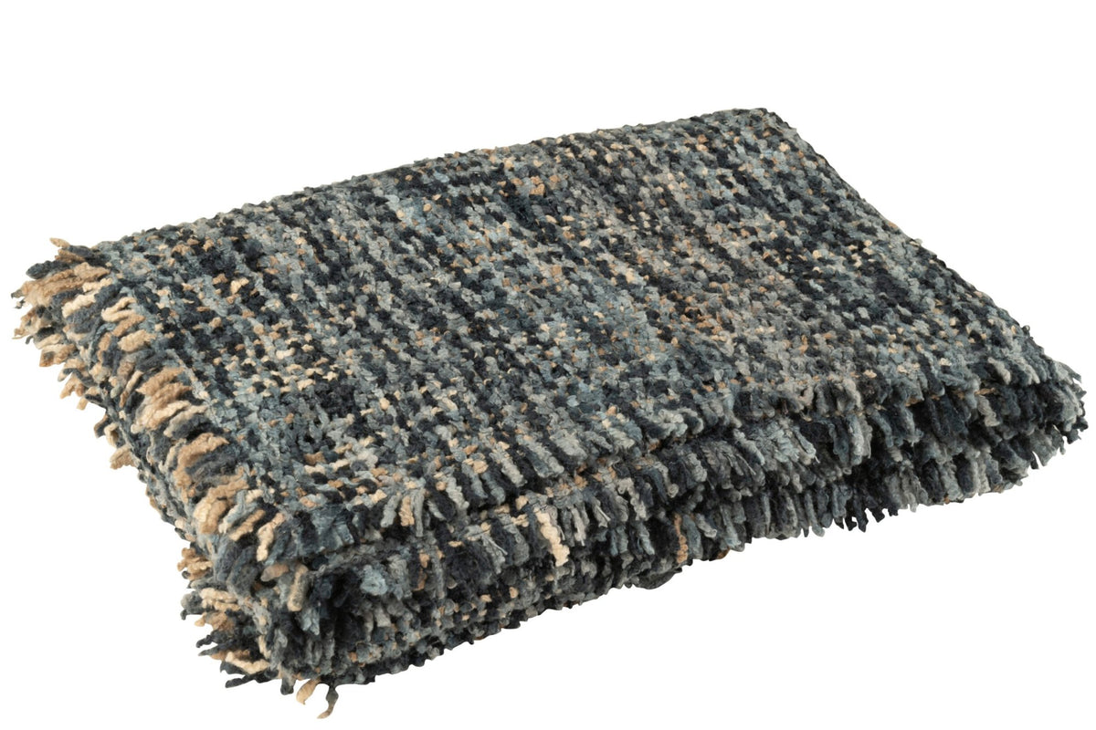 Plaid Tweed Polyester Blue/White