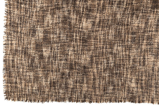 Plaid Tweed Polyester Brown/Beige
