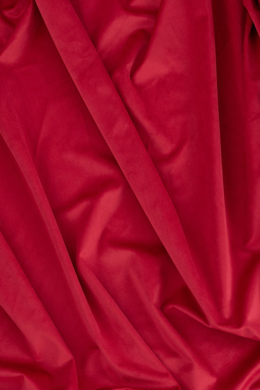 Fabric Long Velvet Raspberry