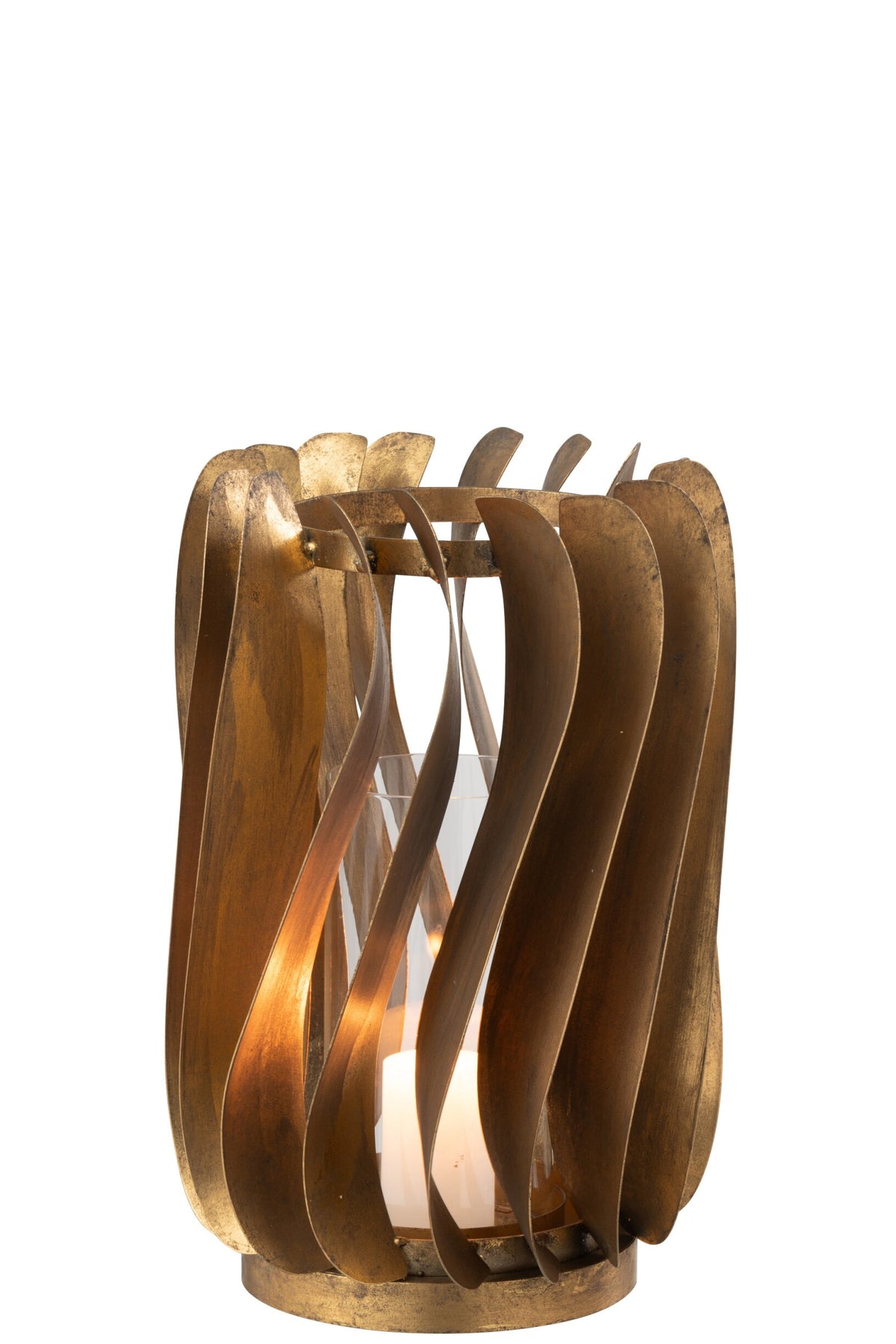Windlicht Tina Ijzer/Fuweel Goud