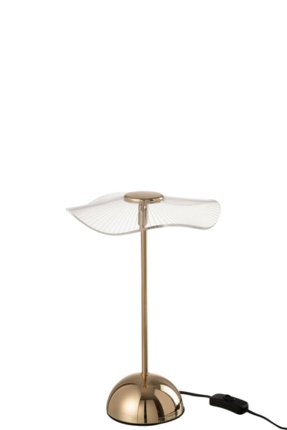 Lampe de table led fleur métal/Plasmalltic or petit
