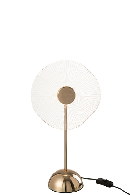Lampe de table led fleur métal/Plasmalltic or petit
