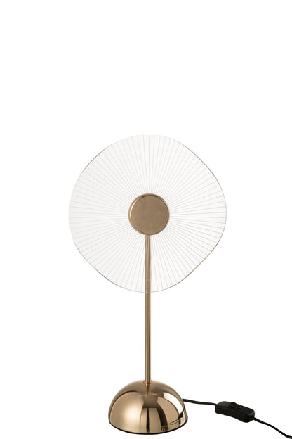 Lampe de table led fleur métal/Plasmalltic or petit