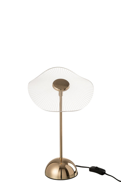 Lampe de table led fleur métal/Plasmalltic or petit
