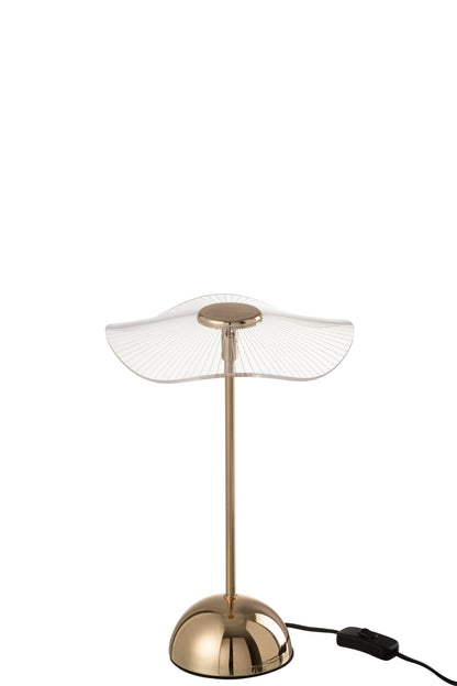 Lampe de table led fleur métal/Plasmalltic or petit