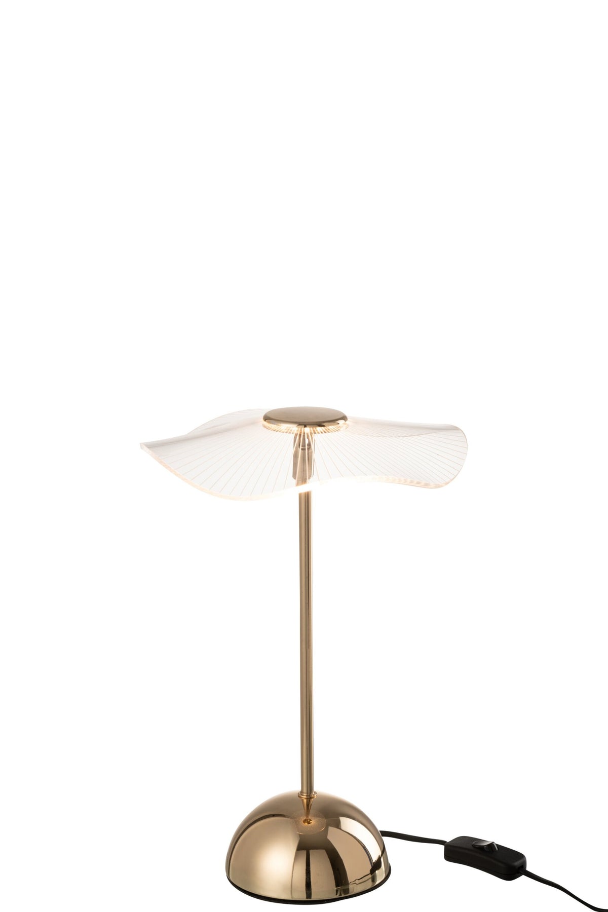 Lampe de table led fleur métal/Plasmalltic or petit