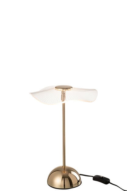 Lampe de table led fleur métal/Plasmalltic or petit