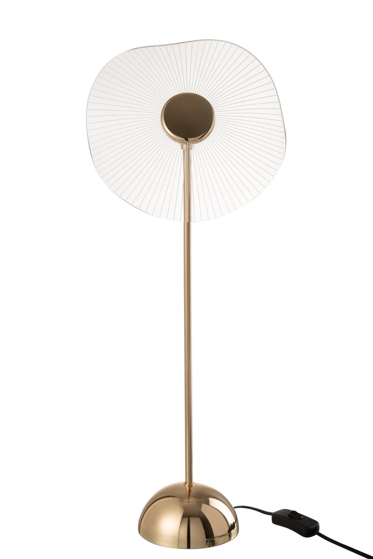 Table lamp led flower metal/plastic gold large