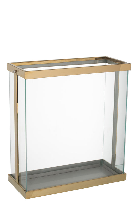 Lantaarn Rechthoekig Enma Ijzer/Glas Goud Large