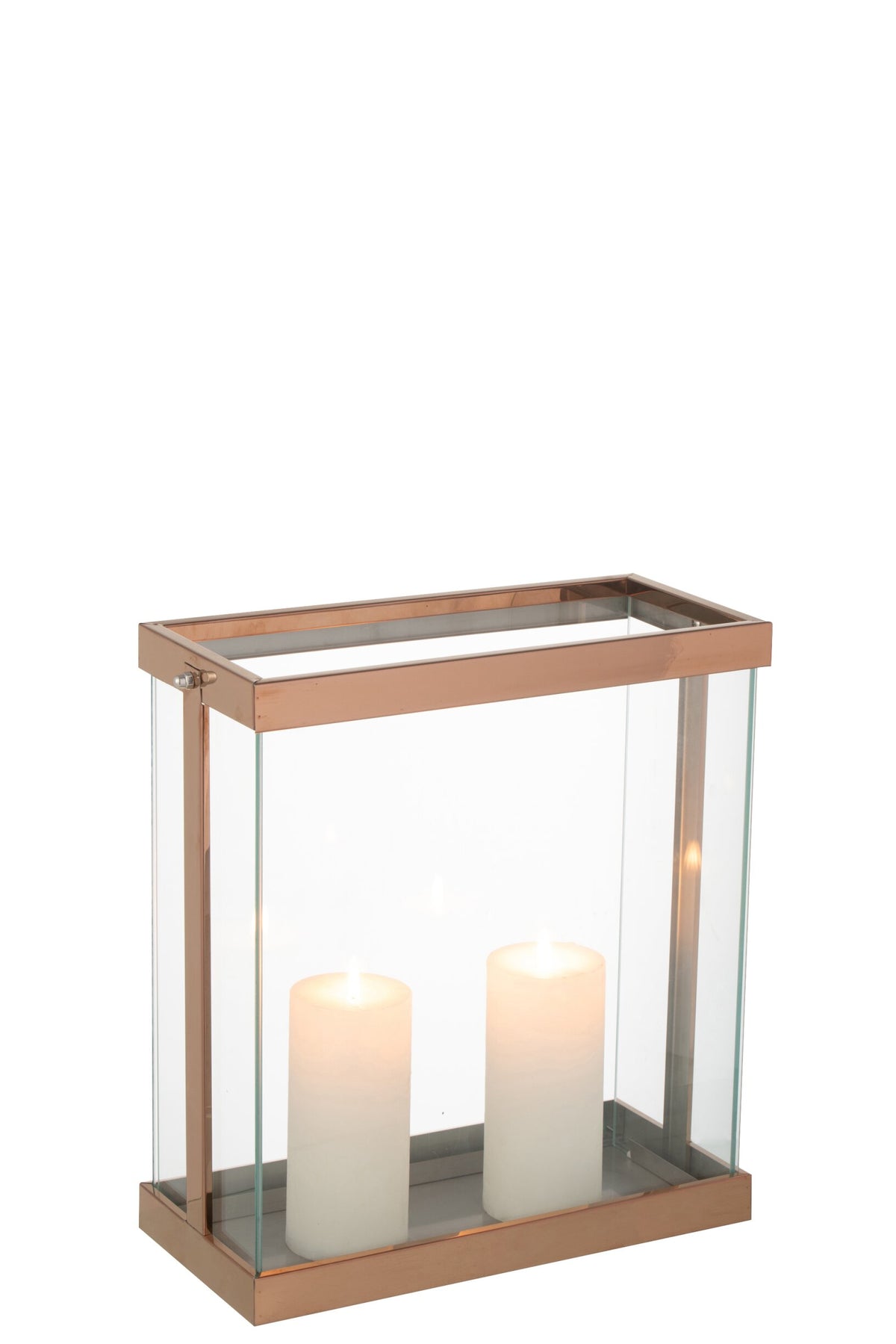 Lantaarn Rechthoekig Enma Ijzer/Glas Koper Large
