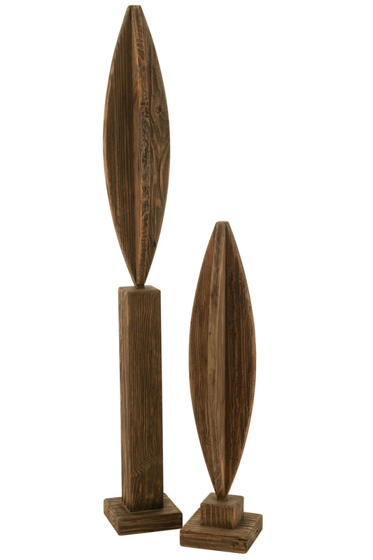 Deco On Foot Luke Pine Wood Brown Large