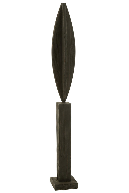 Deco On Foot Luke Pine Wood Black Large