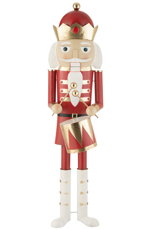 Nutcracker Drum Iron Red/Gold Large