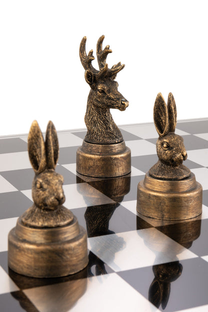 Chess Set Animals Poly Mix