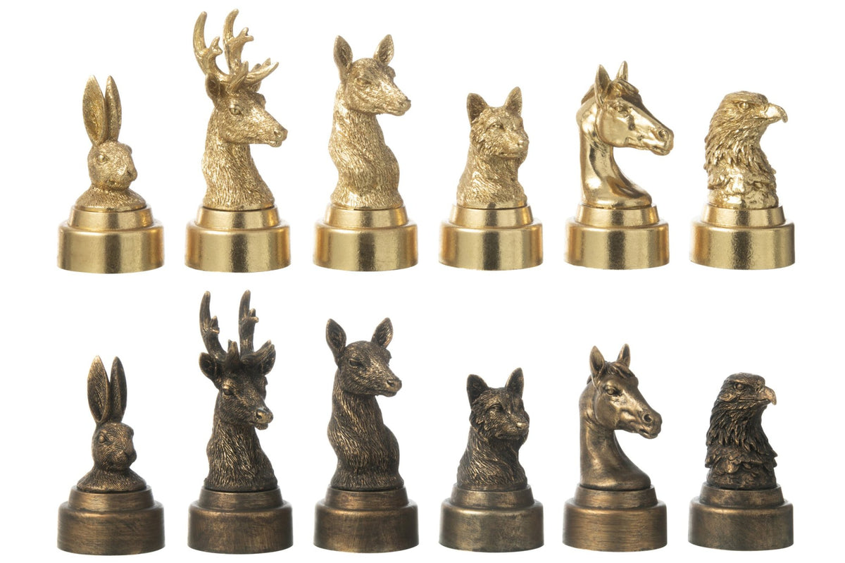 Chess Set Animals Poly Mix