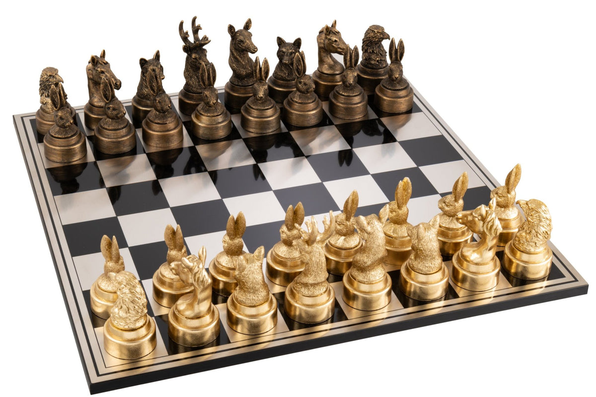 Chess Set Animals Poly Mix