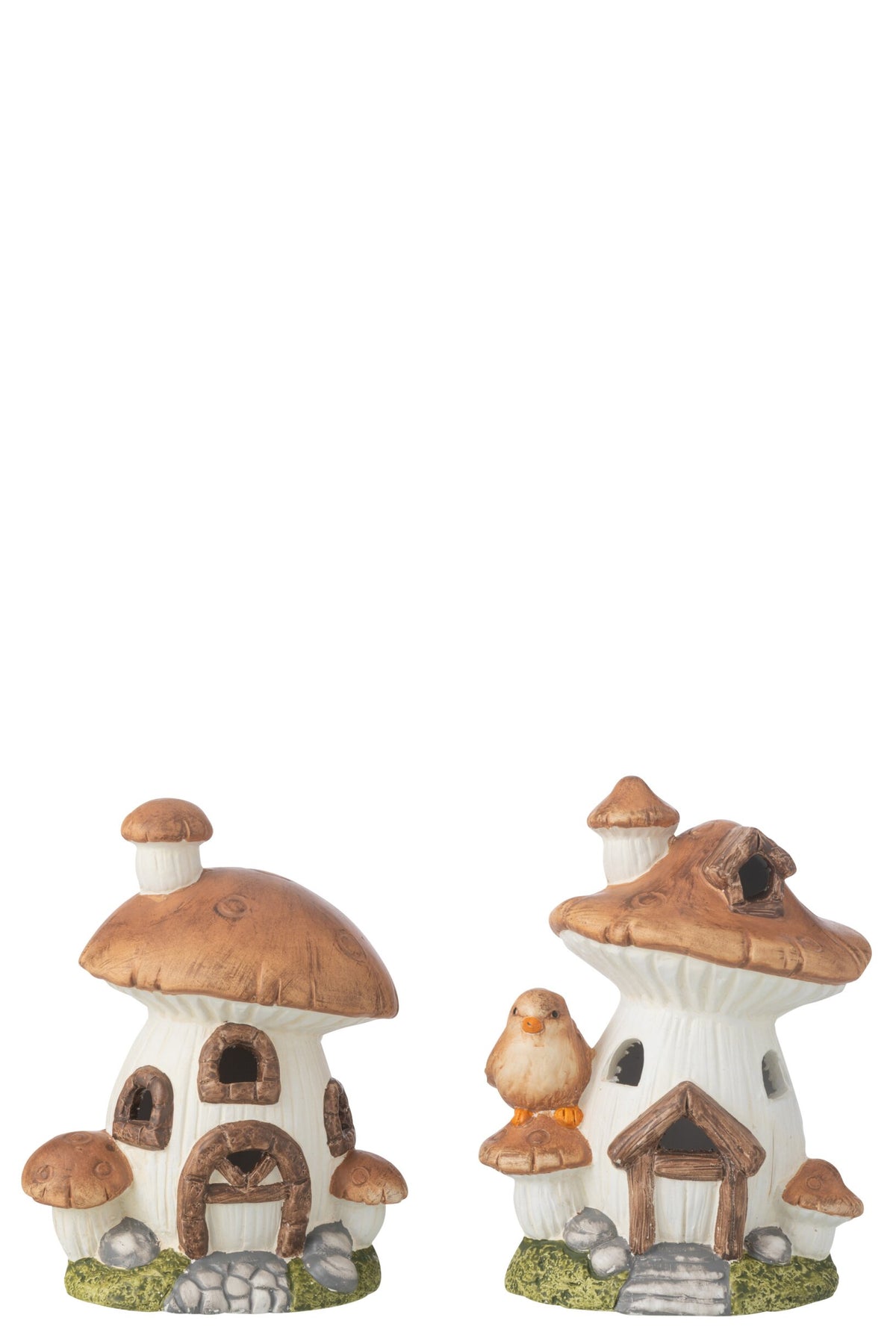 Mushroom House LED Porcelain Mix Assortment Of 2