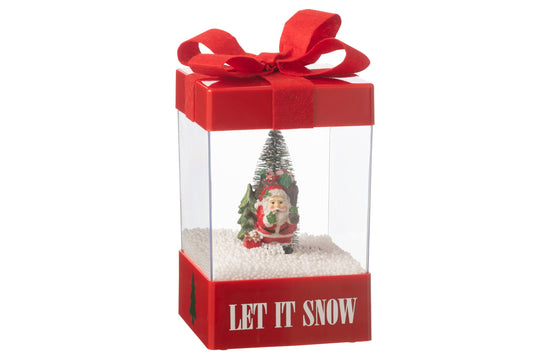 Snow Globe Giftbox LED Santa Resin