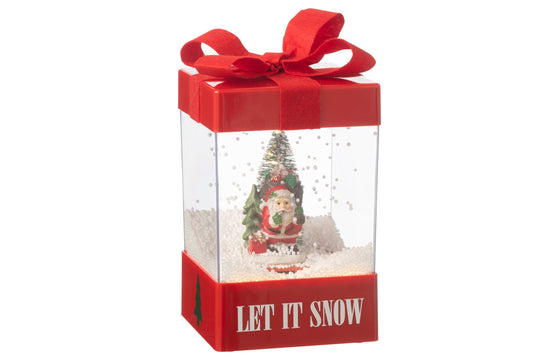 Snow Globe Giftbox LED Santa Resin