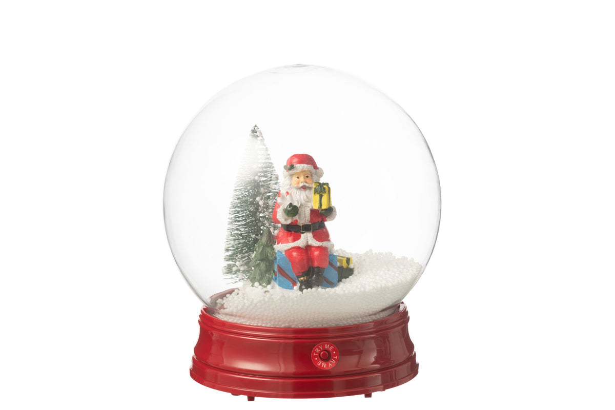 Snow Globe Santa Tree LED Resin