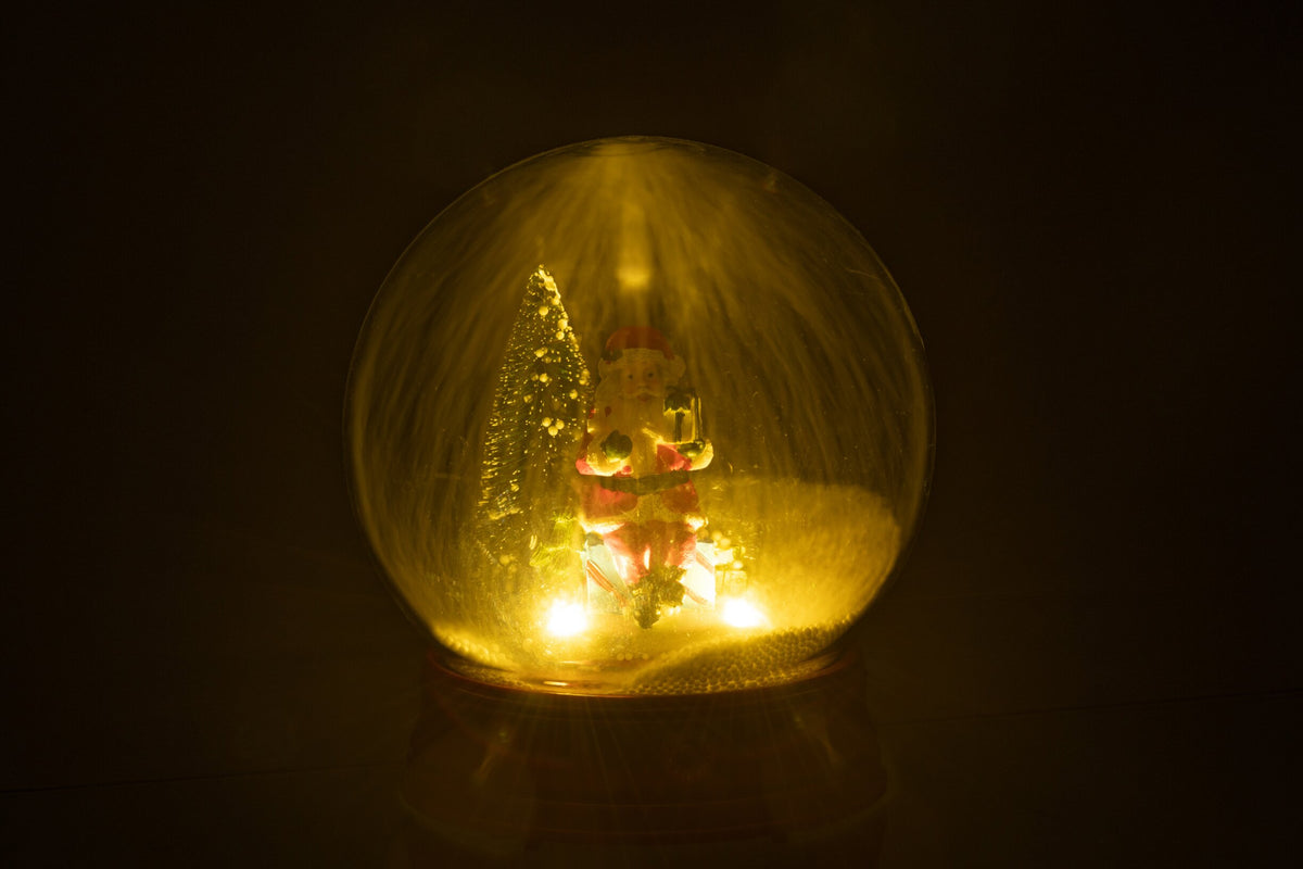 Snow Globe Santa Tree LED Resin